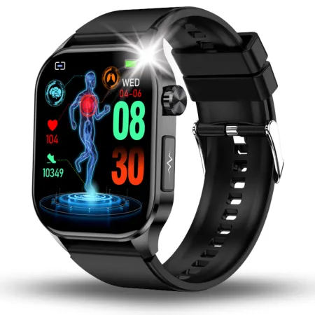 Smartwatch Zegarek Kardiowatch Angelo AT580 czarny Dla Seniora EKG PPG HRV Rozmowy Menu PL